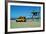 Yellow Life Gird Track at Beach-Steve Ash-Framed Photographic Print