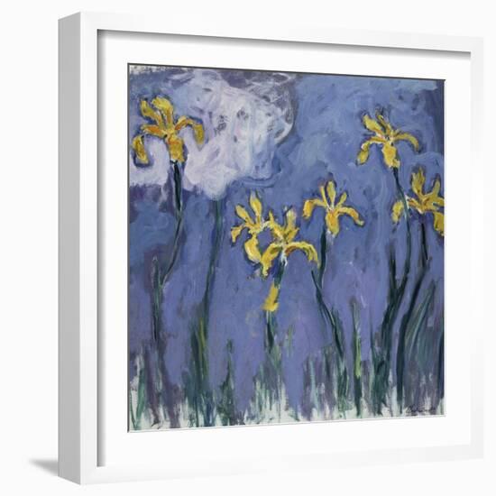 Yellow Lilies and Rose Cloud, C. 1918-Claude Monet-Framed Giclee Print