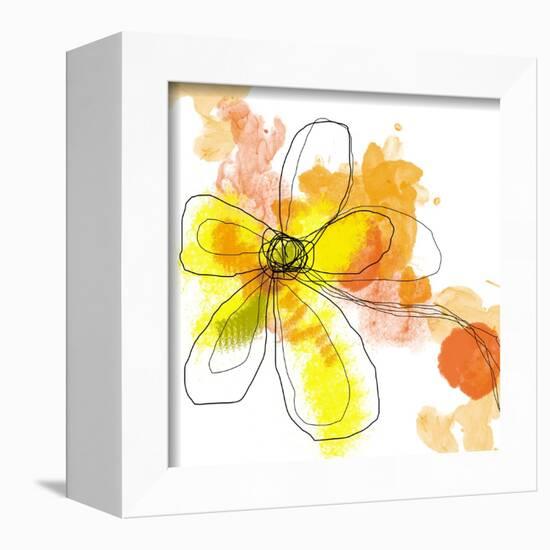 Yellow Liquid Flower-Jan Weiss-Framed Art Print