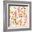 Yellow Llamas and Red Cacti Pattern-Lidiebug-Framed Art Print