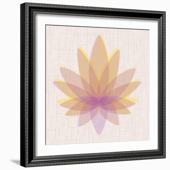 Yellow Lotus-null-Framed Art Print