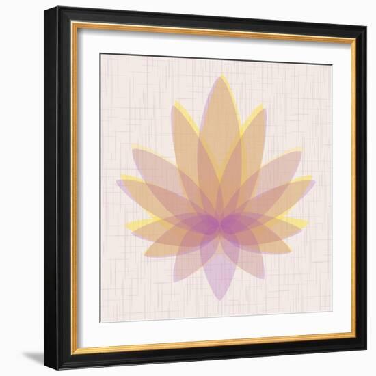 Yellow Lotus-null-Framed Art Print