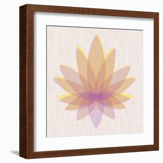 Yellow Lotus-null-Framed Art Print