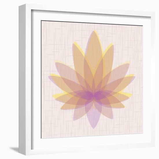 Yellow Lotus-null-Framed Premium Giclee Print