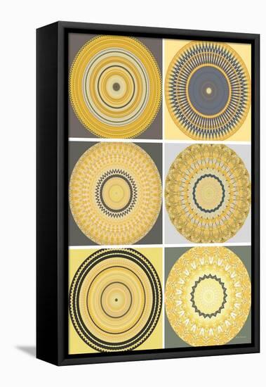 Yellow Love Collage-Herb Dickinson-Framed Premier Image Canvas