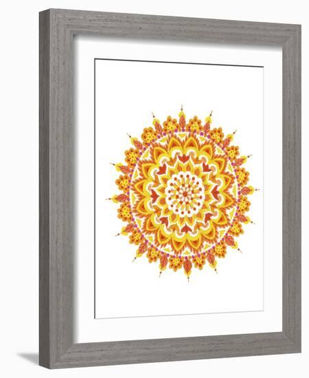 yellow mandala 1-Julie Goonan-Framed Giclee Print