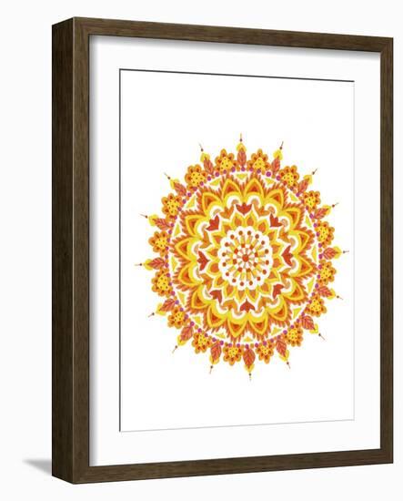 yellow mandala 1-Julie Goonan-Framed Giclee Print