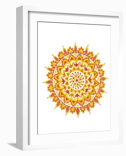 yellow mandala 1-Julie Goonan-Framed Giclee Print