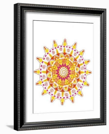 yellow mandala 4-Julie Goonan-Framed Giclee Print