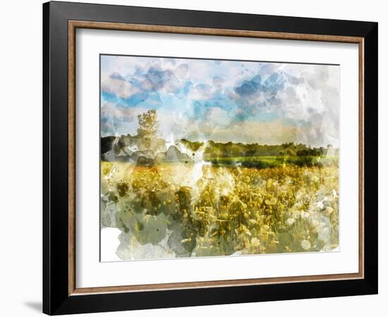 Yellow Meadow-Chamira Young-Framed Art Print