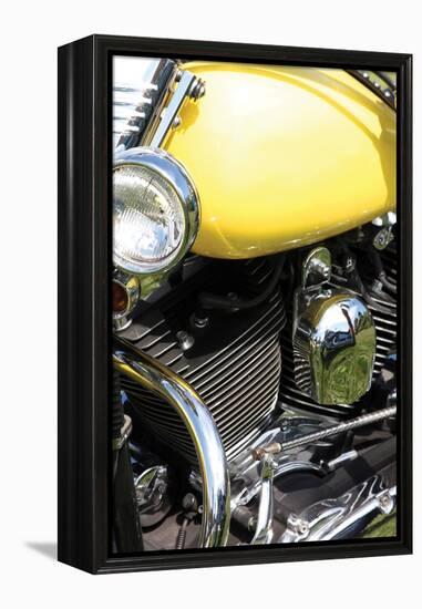 Yellow Motorcycle-Tammy Putman-Framed Premier Image Canvas