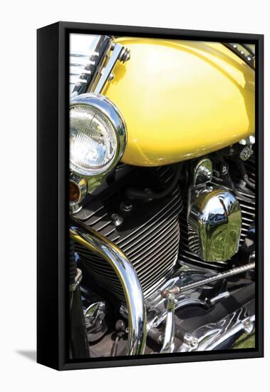 Yellow Motorcycle-Tammy Putman-Framed Premier Image Canvas