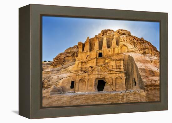 Yellow Obelisk Tomb, Bab el-siq Triclinium, Entrance Into Petra, Jordan-William Perry-Framed Premier Image Canvas