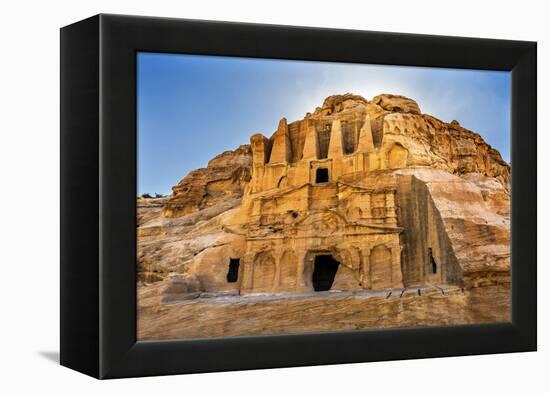 Yellow Obelisk Tomb, Bab el-siq Triclinium, Entrance Into Petra, Jordan-William Perry-Framed Premier Image Canvas