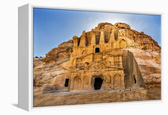 Yellow Obelisk Tomb, Bab el-siq Triclinium, Entrance Into Petra, Jordan-William Perry-Framed Premier Image Canvas