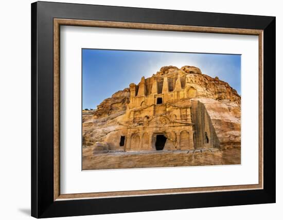 Yellow Obelisk Tomb, Bab el-siq Triclinium, Entrance Into Petra, Jordan-William Perry-Framed Photographic Print