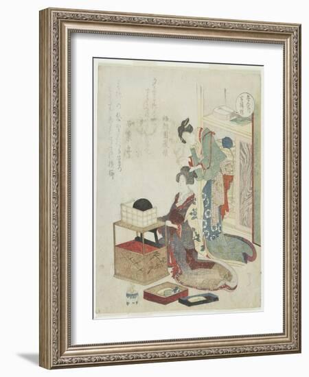 Yellow of Boxwood Comb, C. 1820-Ryuryukyo Shinsai-Framed Giclee Print