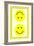 Yellow Opposed Happy Faces-null-Framed Art Print