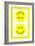 Yellow Opposed Happy Faces-null-Framed Art Print