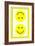 Yellow Opposed Happy Faces-null-Framed Art Print