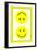 Yellow Opposed Happy Faces-null-Framed Art Print