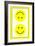 Yellow Opposed Happy Faces-null-Framed Art Print