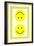 Yellow Opposed Happy Faces-null-Framed Art Print