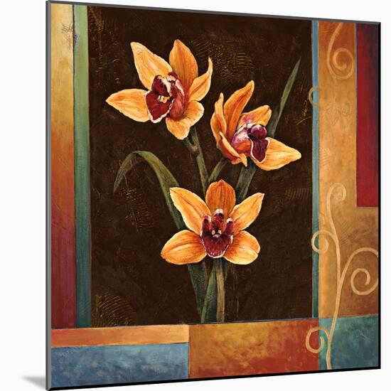 Yellow Orchids-Jill Deveraux-Mounted Art Print