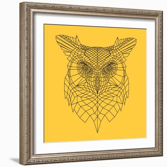 Yellow Owl Mesh-Lisa Kroll-Framed Art Print