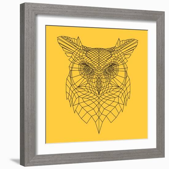 Yellow Owl Mesh-Lisa Kroll-Framed Art Print