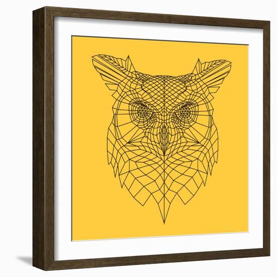 Yellow Owl Mesh-Lisa Kroll-Framed Art Print