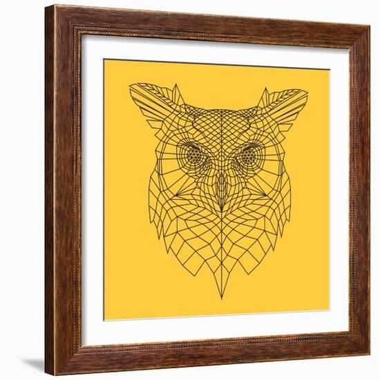 Yellow Owl Mesh-Lisa Kroll-Framed Art Print