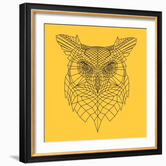 Yellow Owl Mesh-Lisa Kroll-Framed Art Print