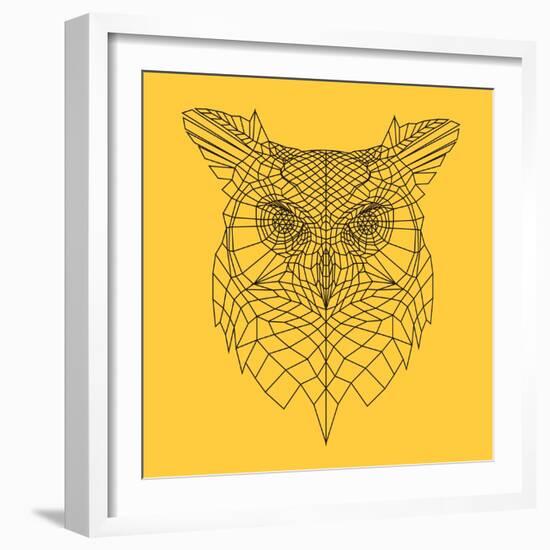 Yellow Owl Mesh-Lisa Kroll-Framed Premium Giclee Print