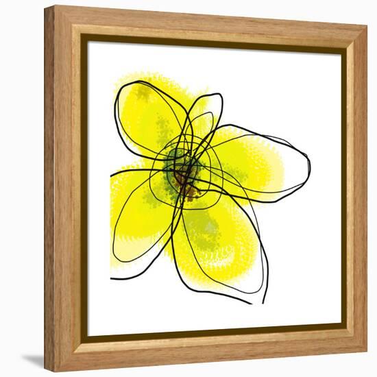 Yellow Petals 1-Jan Weiss-Framed Stretched Canvas