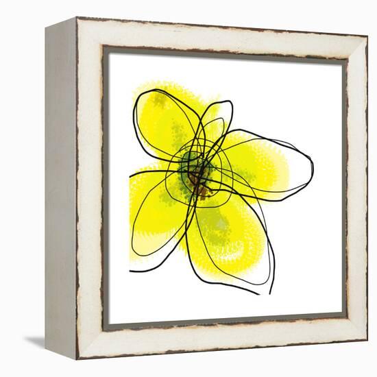 Yellow Petals 1-Jan Weiss-Framed Stretched Canvas