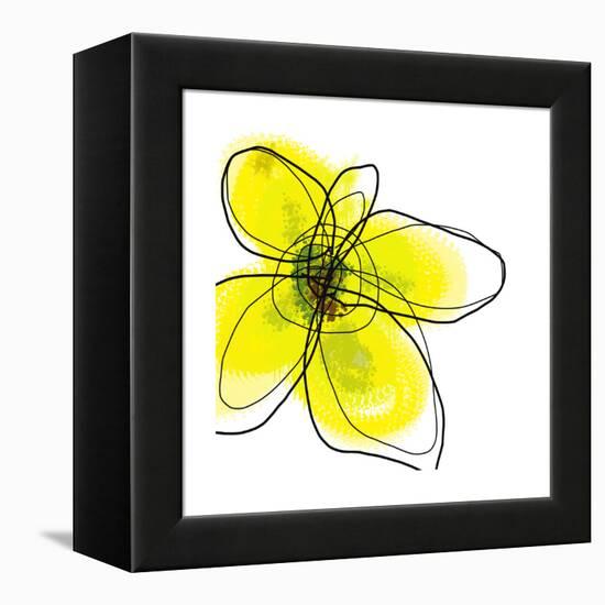 Yellow Petals 1-Jan Weiss-Framed Stretched Canvas