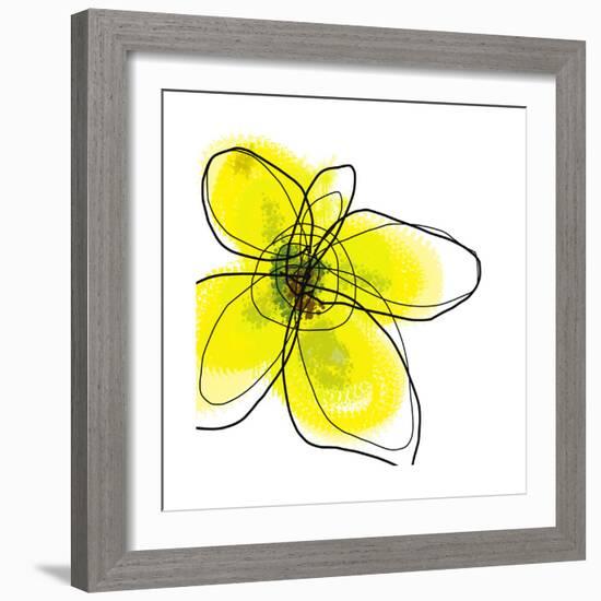 Yellow Petals 1-Jan Weiss-Framed Premium Giclee Print