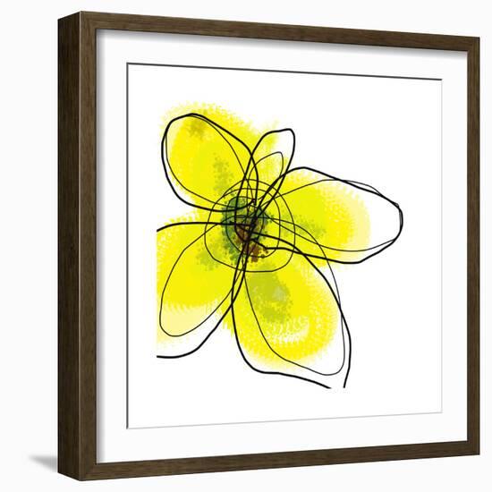 Yellow Petals 1-Jan Weiss-Framed Premium Giclee Print