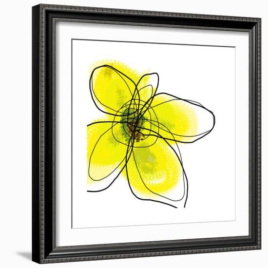 Yellow Petals 1-Jan Weiss-Framed Premium Giclee Print