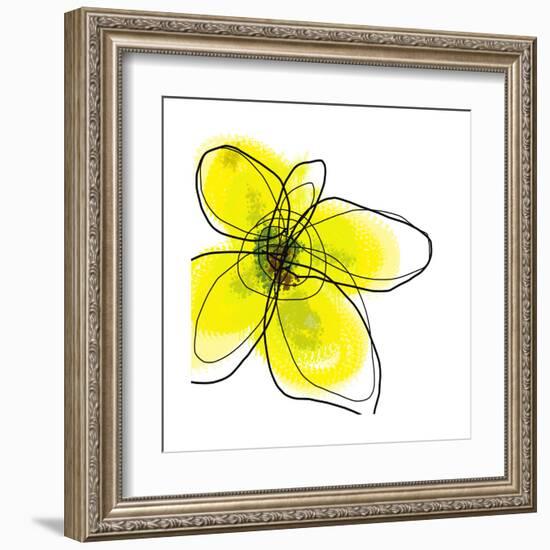 Yellow Petals 1-Jan Weiss-Framed Art Print