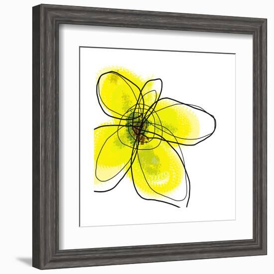 Yellow Petals 1-Jan Weiss-Framed Art Print