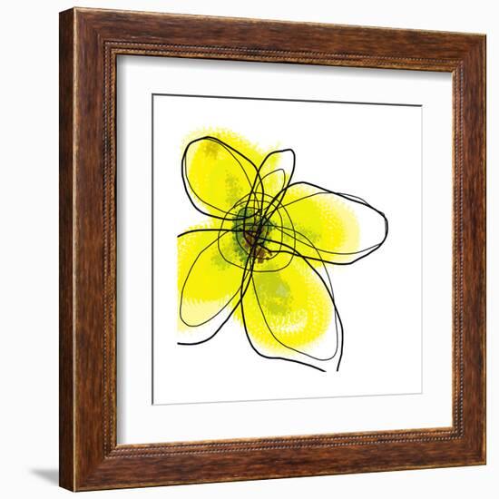 Yellow Petals 1-Jan Weiss-Framed Art Print