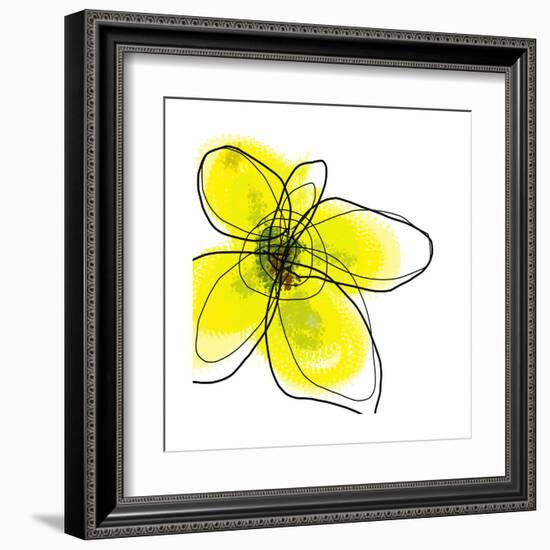 Yellow Petals 1-Jan Weiss-Framed Art Print