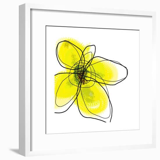 Yellow Petals 1-Jan Weiss-Framed Art Print