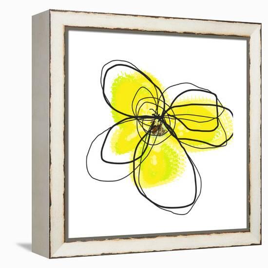 Yellow Petals 2-Jan Weiss-Framed Stretched Canvas