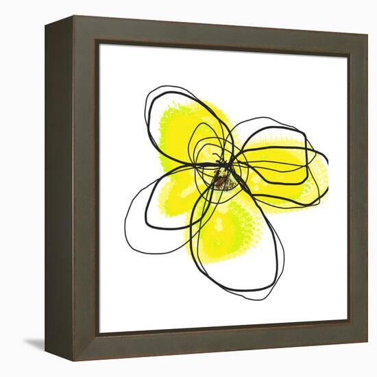 Yellow Petals 2-Jan Weiss-Framed Stretched Canvas