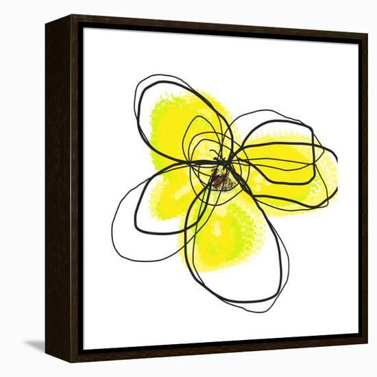 Yellow Petals 2-Jan Weiss-Framed Stretched Canvas