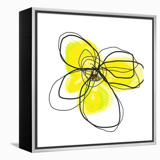 Yellow Petals 2-Jan Weiss-Framed Stretched Canvas