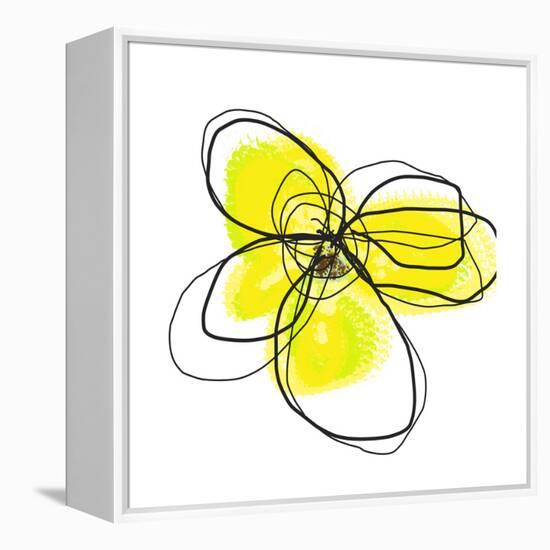 Yellow Petals 2-Jan Weiss-Framed Stretched Canvas